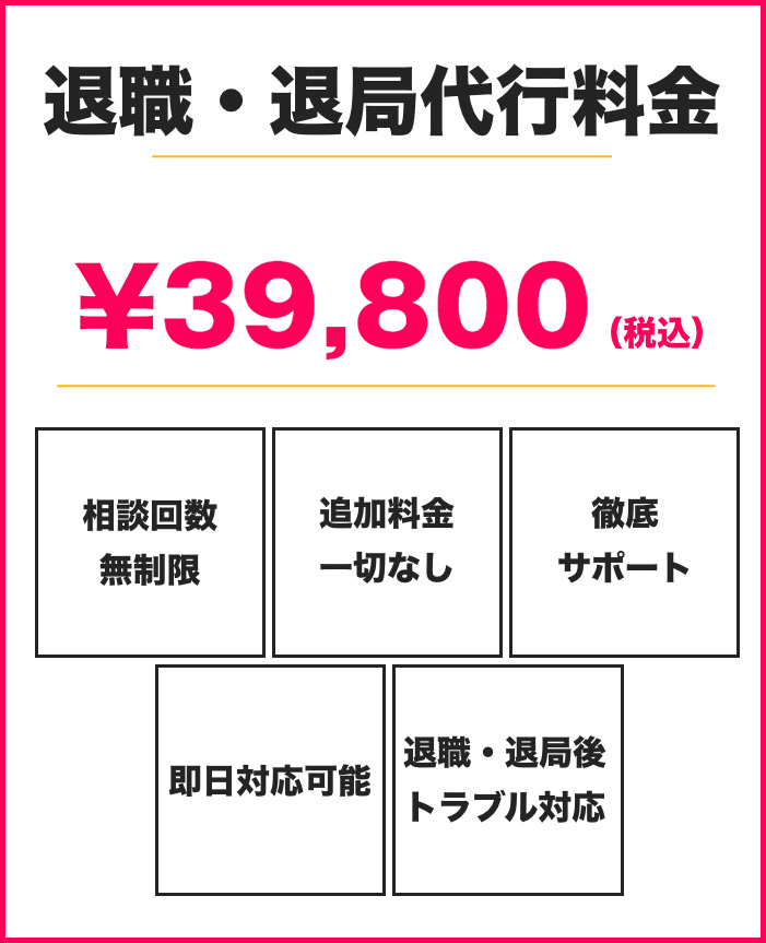 退職・対局代行29,800円！未払い残業代の請求や時間外労働の賃金請求もご相談ください！
